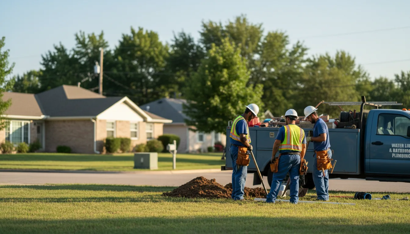 Residential water line and bathroom plumbing service in Oakley, ID